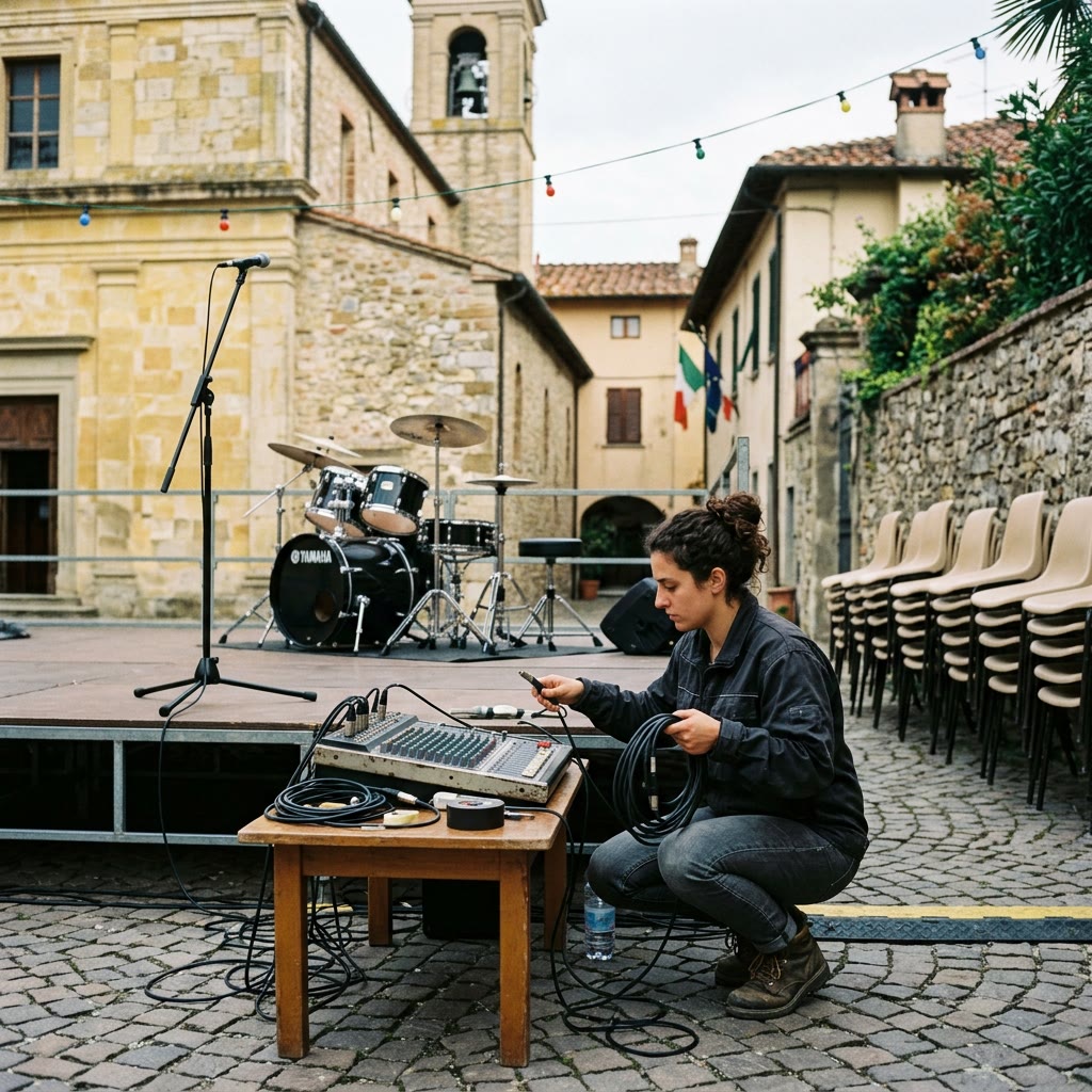 I preparativi e le prove del suono