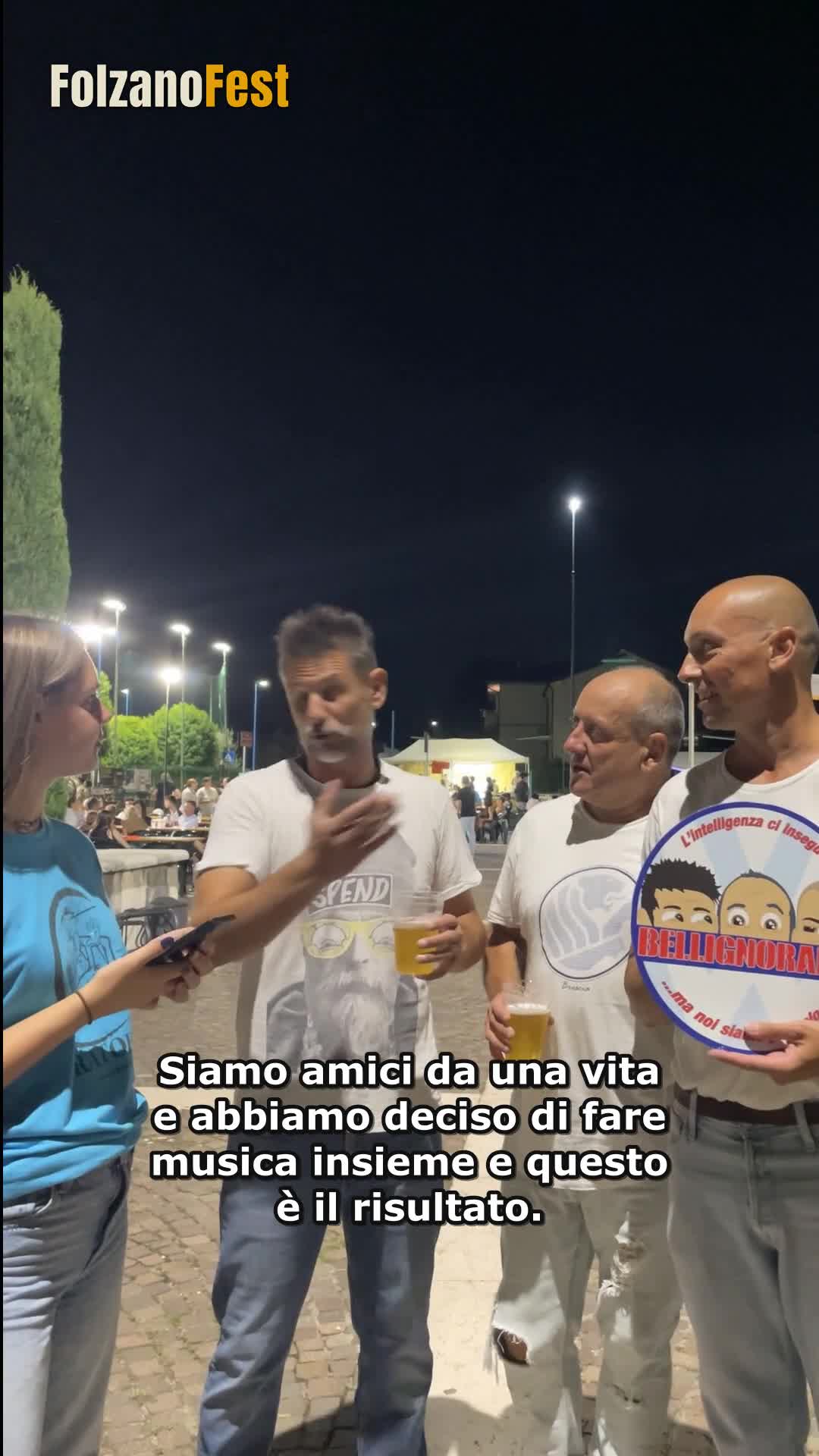 I Bellignoranti in piazza, intervistati dopo il concerto