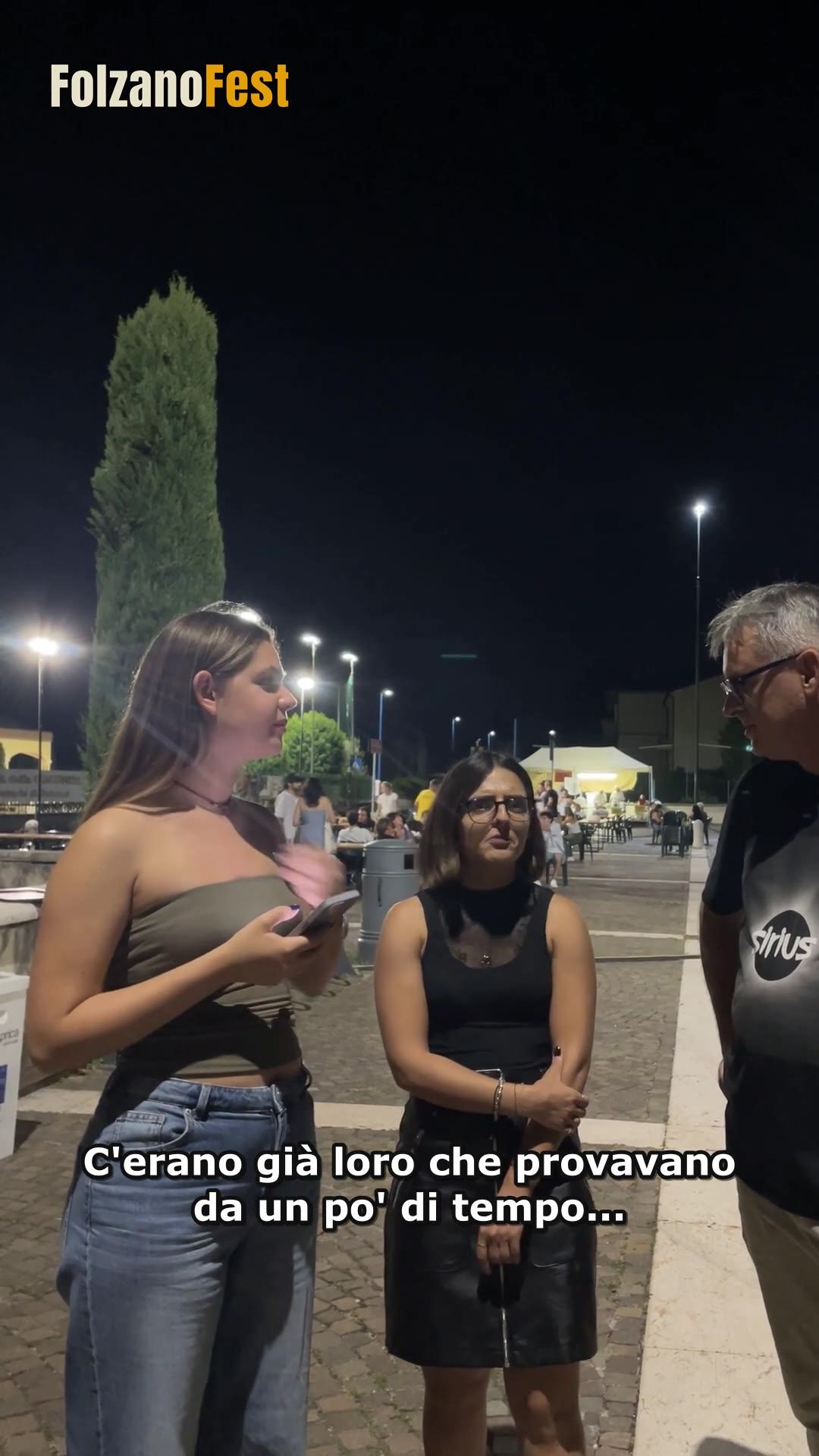 Adriano e Maria dei Sirius, intervistati in piazza dopo il concerto